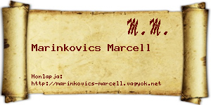 Marinkovics Marcell névjegykártya
